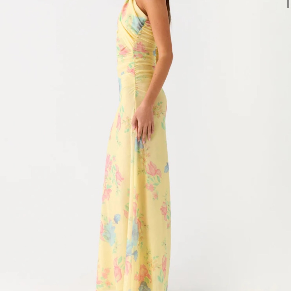 Peppermayo Yellow Floral Maxi Dress with Pastel Accents